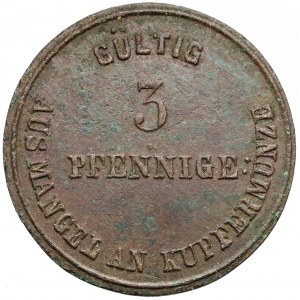 Stettin (Szczecin), Schultz & Lübecke, Żeton o nominale 3 fenigów