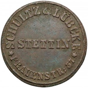Stettin (Szczecin), Schultz & Lübecke, Żeton o nominale 3 fenigów