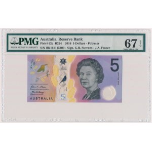 Australia, 5 dollars 2016 