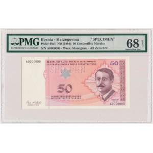 Bosnia and Herzegovina, 50 Convertible Maraka (1998), Serbian SPECIMEN