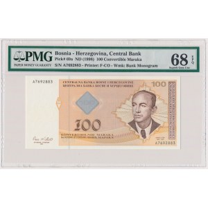 Bosnia and Herzegovina, 100 Convertible Maraka (1998), Croatian SPECIMEN