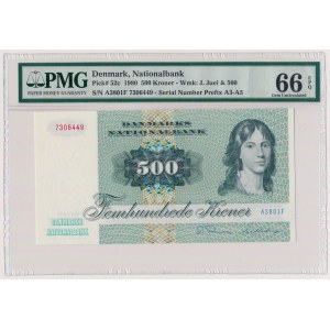 Denmark, 500 Kroner 1980