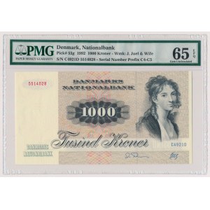 Denmark, 1.000 Kroner 1992