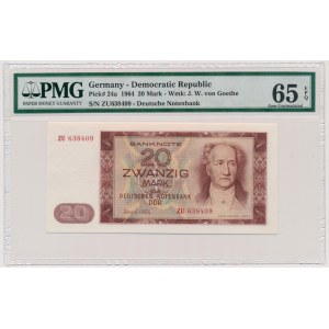 Germany, DDR, 20 Mark 1964 - replacement series ZU
