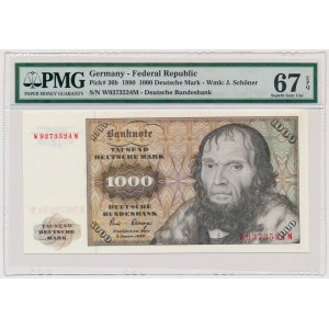 Niemcy, 1.000 deutsche mark 1980