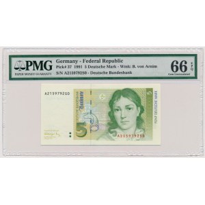 Germany, 5 Deutsche Mark 1991