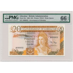 Gibraltar, 20 Pounds 1986