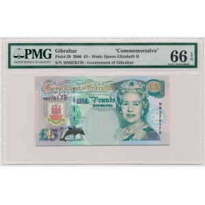 Gibraltar, 5 Pounds 2000 - Millennium