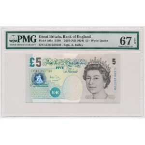 Wielka Brytania, 5 pounds 2002 (2004)