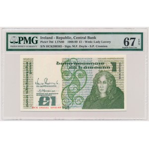 Irlandia, 1 pound 1989