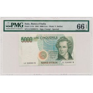 Włochy, 5.000 lire 1985