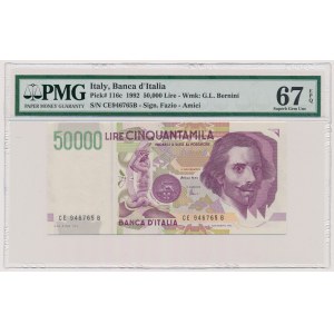Italy, 50.000 Lire 1992