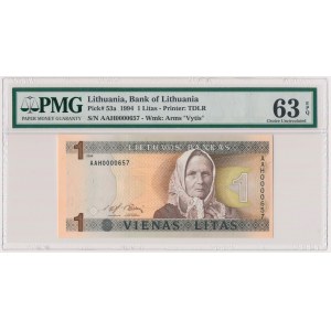 Lithuania, 1 Litas 1994 - low number
