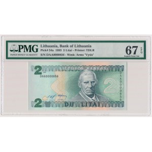 Lithuania, 2 Litai 1993 - low number