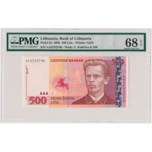 Lithuania, 500 Litu 2000