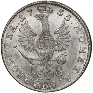 Śląsk, Fryderyk II Wielki, Wrocław, Ort 1755-B