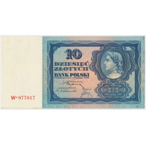 10 złotych 1928 - rzadki banknot nieobiegowy