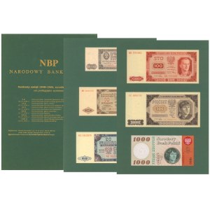 Banknoty emisji 1948-65 w folderze NBP (6szt)