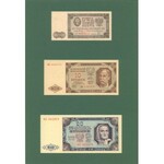 Banknoty emisji 1948-65 w folderze NBP (6szt)