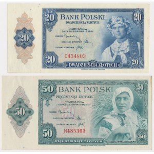 ABNCo, 20 i 50 złotych 1939 (2szt)