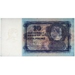 10 złotych 1928 - druk próbny bez serii i numeracji