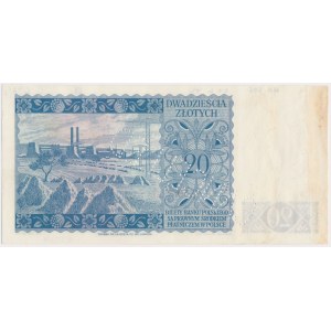 Londyn, 20 złotych 1939 - CANCELLED - Z 000000