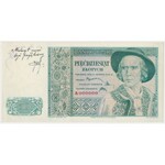 Londyn, 50 złotych 1939 - A 000000 - znak wodny od 10 złotych