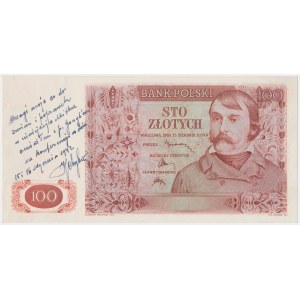 Londyn, 100 złotych 1939 - bez oznaczenia serii i numeracji - z adnotacją Karola Chybińskiego