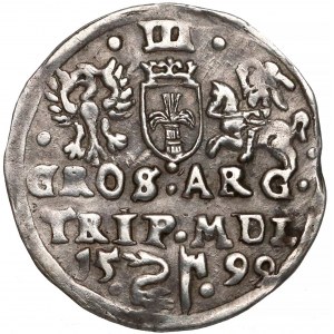 Zygmunt III Waza, Trojak Wilno 1599 - Łabędź - SGI (R6)