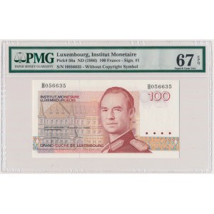 Luksemburg, 100 francs (1986)