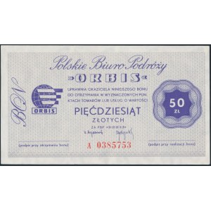 Polskie Biuro Podróży ORBIS, Bon 50 złotych - A