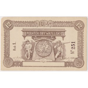 Komitet Obrony Narodowej w Ameryce, Podatek Obywatelski 12 centów 1914