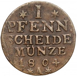 Preußen, Friedrich Wilhelm III., 1 Pfennig Scheide Münze 1804-A