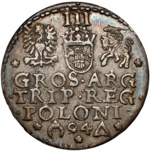 Zygmunt III Waza, Trojak Malbork 1594 - otwarty