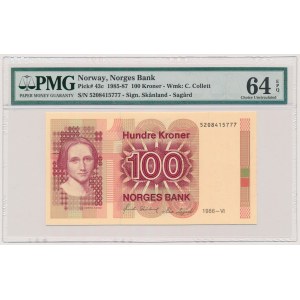 Norwegia, 100 kroner 1986