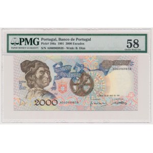 Portugalia, 2.000 escudos 1991