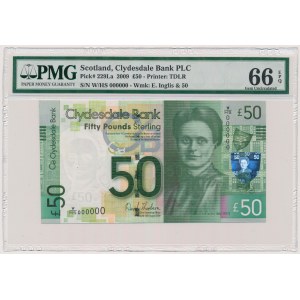 Scotland, 50 Pounds 2009 SPECIMEN W/HS 000000