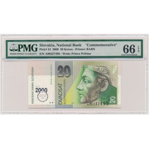 Słowacja, 20 korun 2000 - Millennium