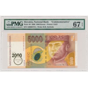 Slovakia, 5.000 Korun 2000 - Millennium