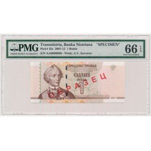 Naddniestrze, 1 ruble 2007 SPECIMEN