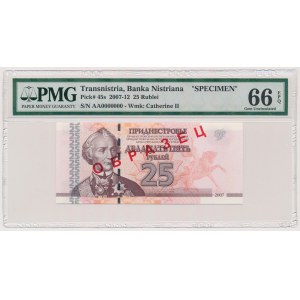 Naddniestrze, 25 rublei 2007 SPECIMEN