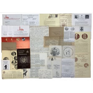 Katalog Medali Tysiąclecia 1971 + liczne dodatki, korespondencja itp. 