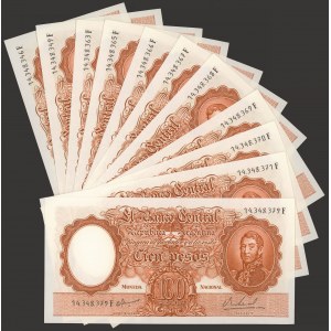 Argentina, 100 Pesos (1967-69) lot of 11 pcs