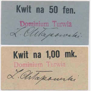 Turwia Dominium, 50 fen i 1 mk (1914) zestaw (2szt)