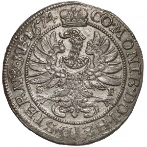 Śląsk, Sylwiusz Fryderyk, 6 krajcarów Oleśnica 1674 SP - SILVI