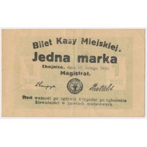 Chojnice, 1 marka 1920 - polski stempel