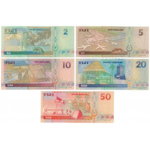 Fidżi, 2-50 dollars (2000-2002) - zestaw (5szt)