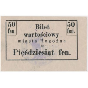 Rogoźno, 50 fenigów (1919) - niemiecki stempel, z kropką po fen.