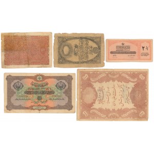 Turcja, Zestaw banknotów (5szt)