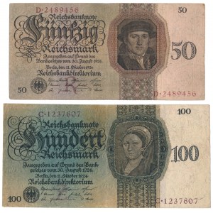 Niemcy, 50 i 100 mark 1924 (2szt)